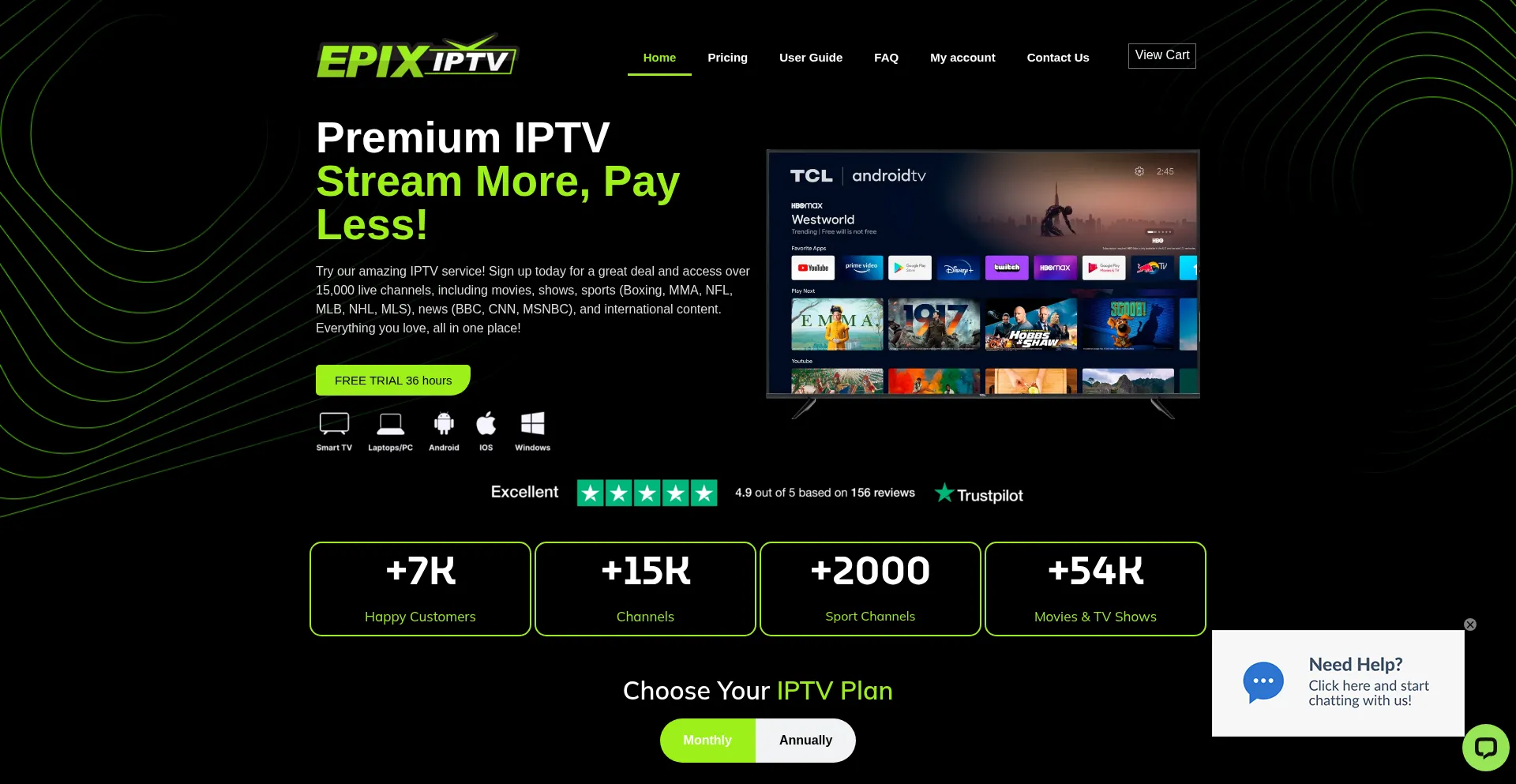 Website screenshot of Epixiptv.com