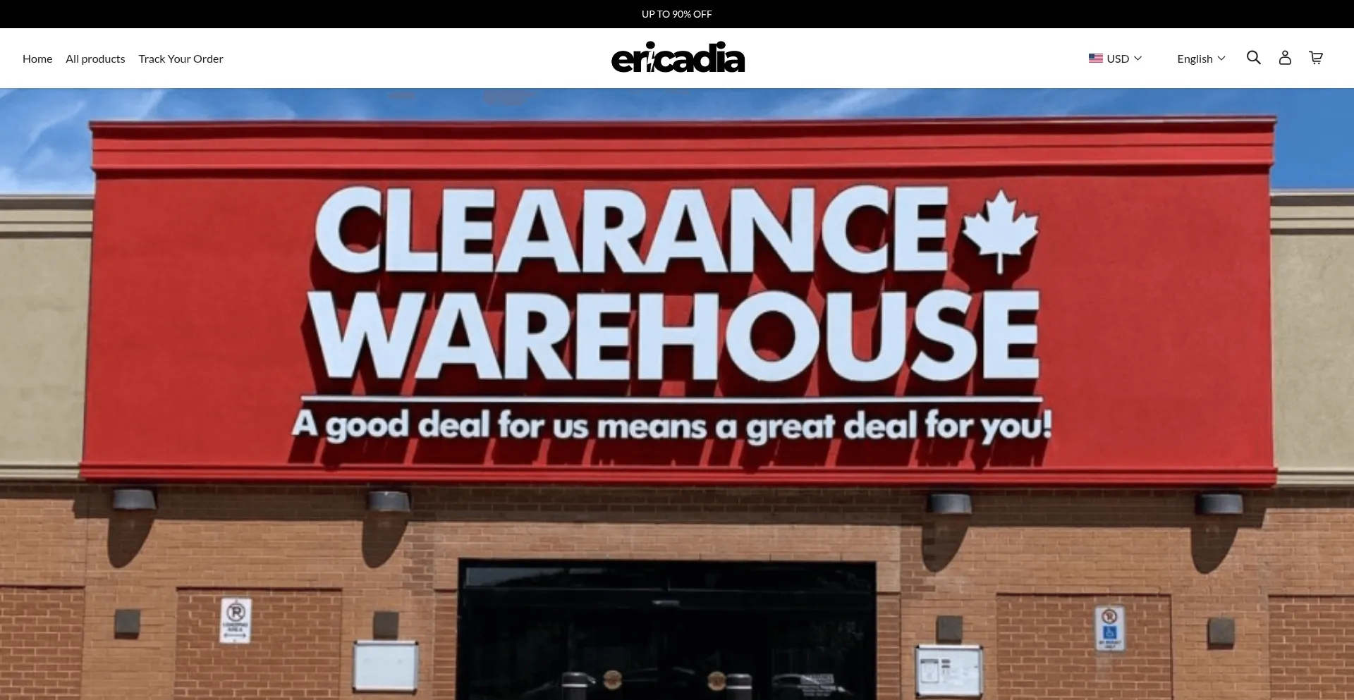 Website screenshot of Ericadia.com