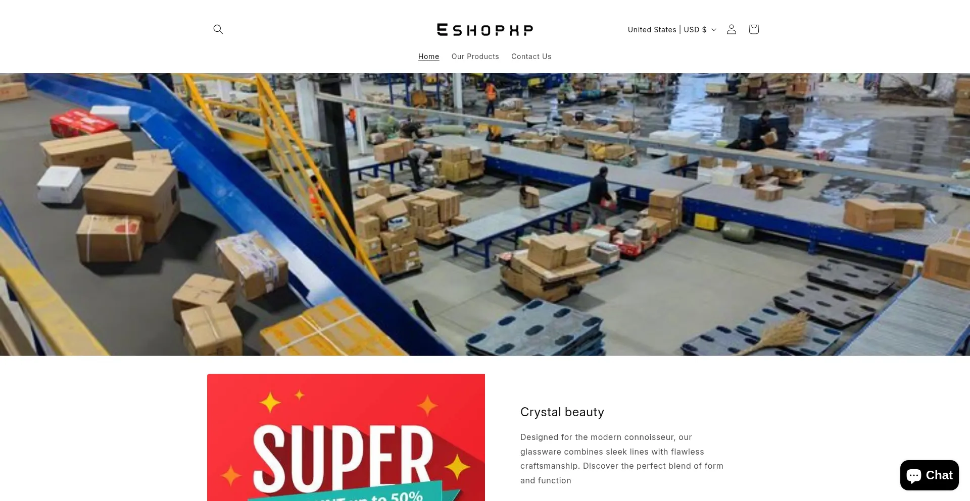 Website screenshot of Eshophpeu.shop