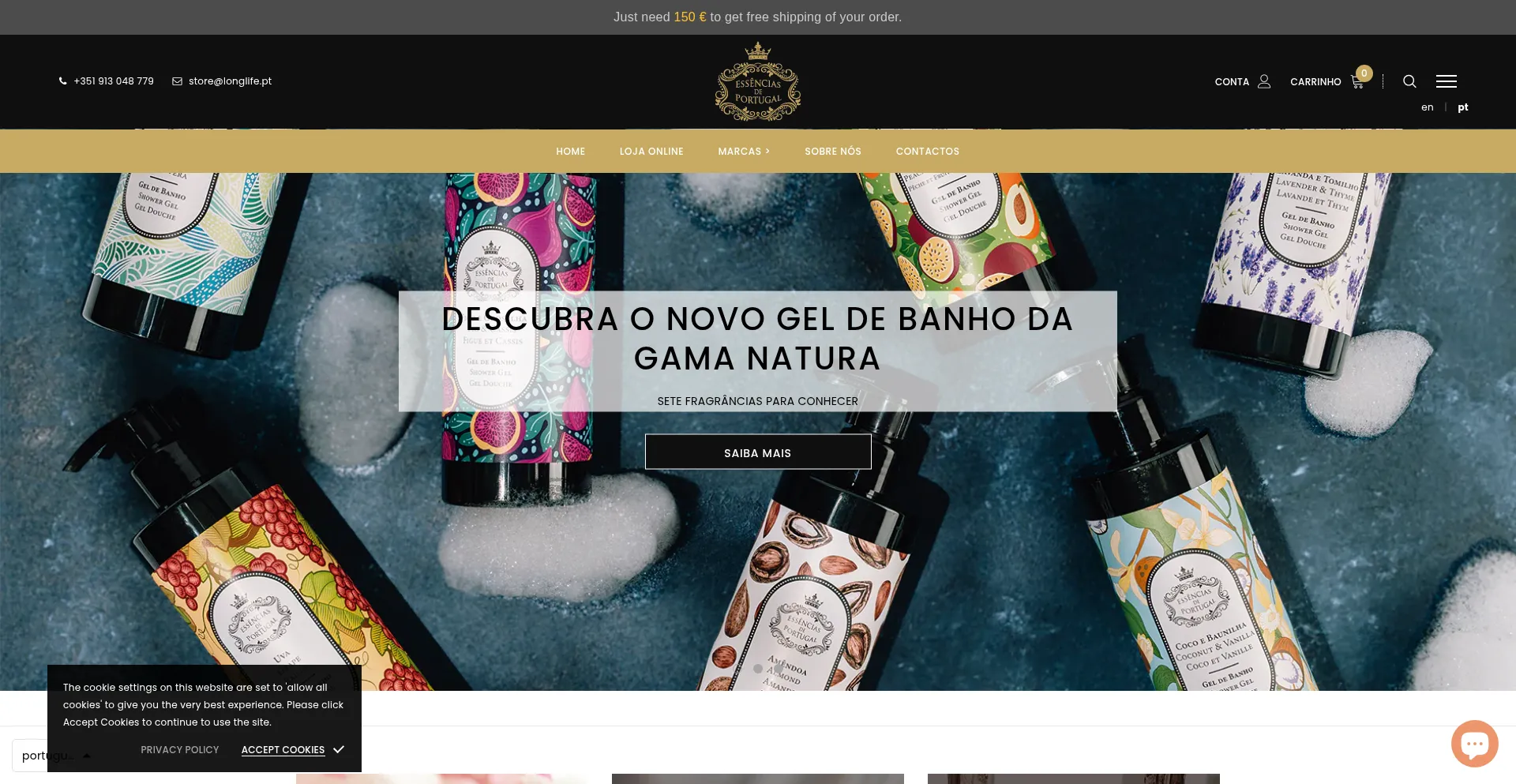 Website screenshot of Essenciaspt.com