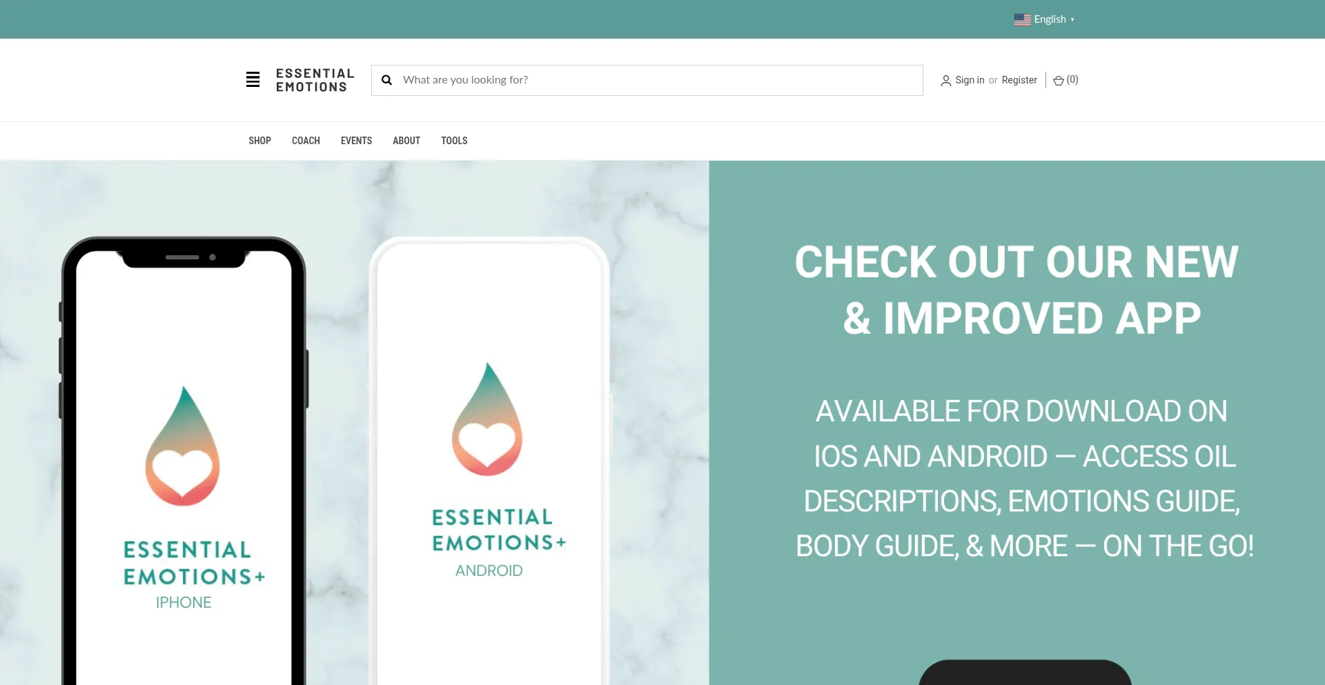 Website screenshot of Essentialemotions.com