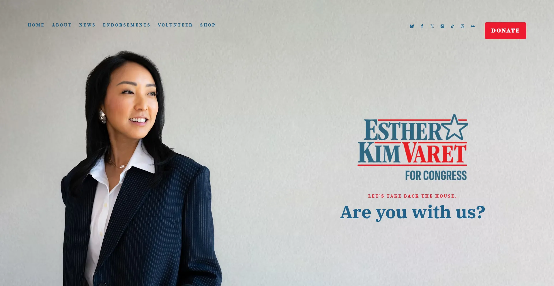 Website screenshot of Estherkimvaret.us