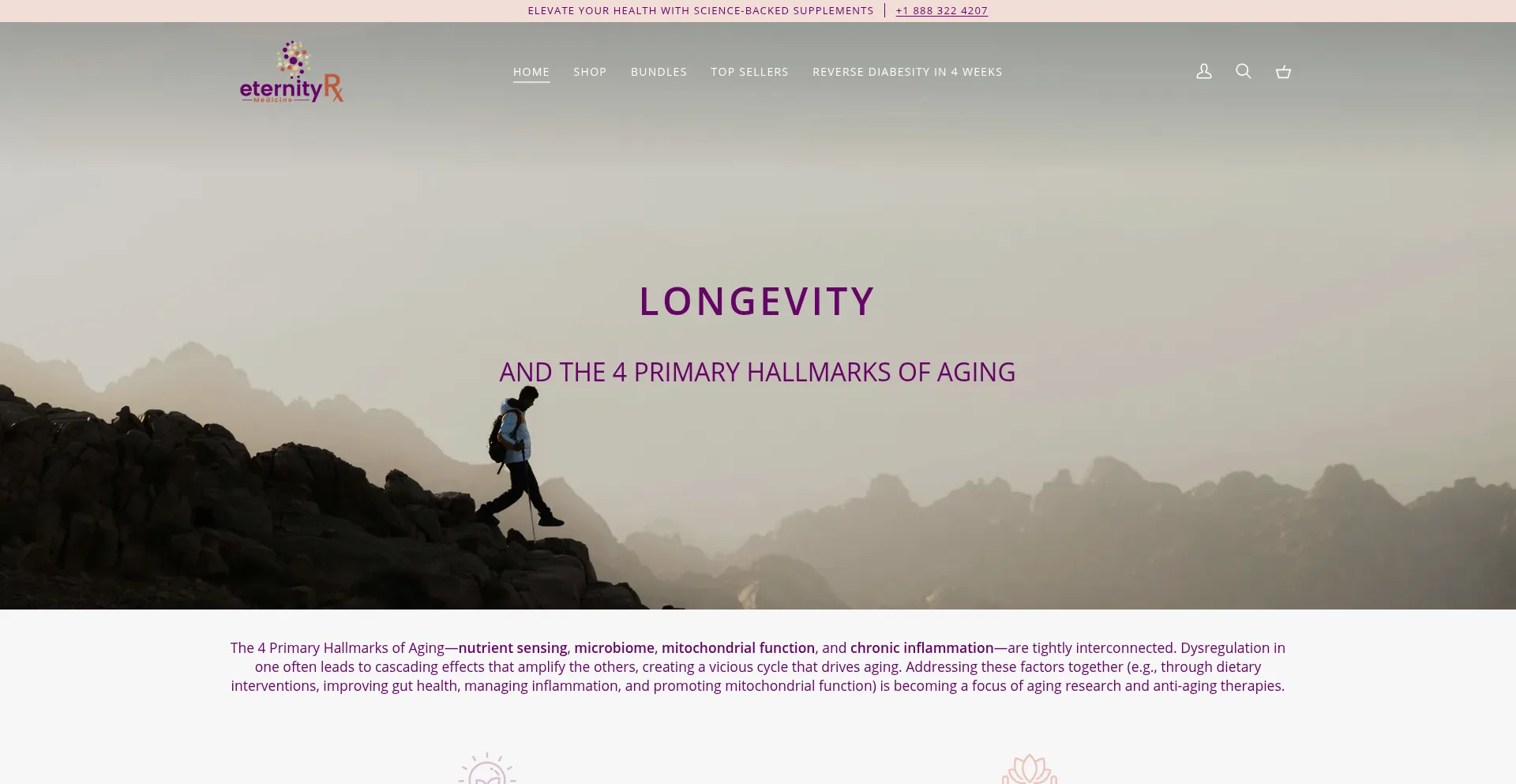 Website screenshot of Eternitymedicinerx.com