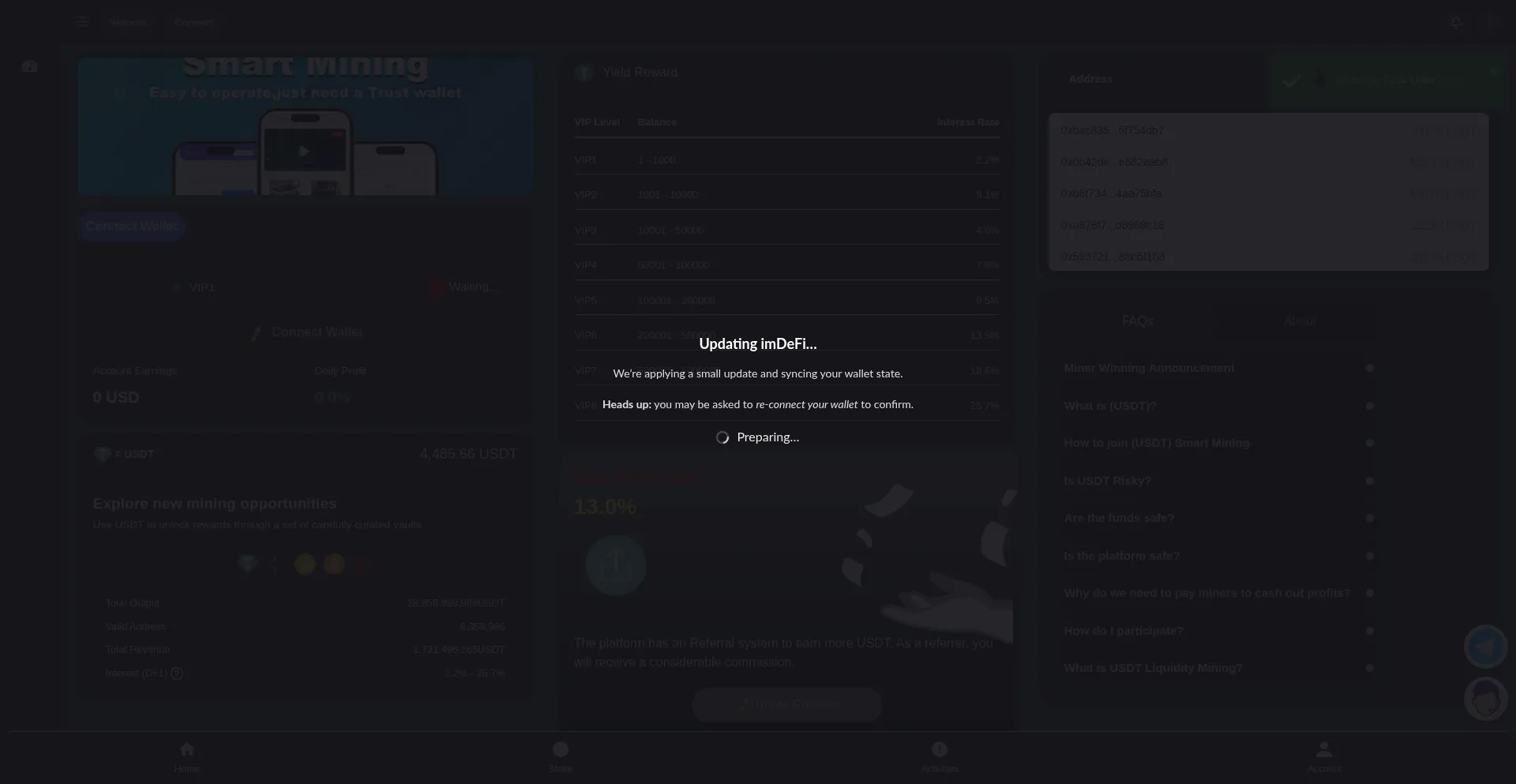 Website screenshot of Eth-defi.net