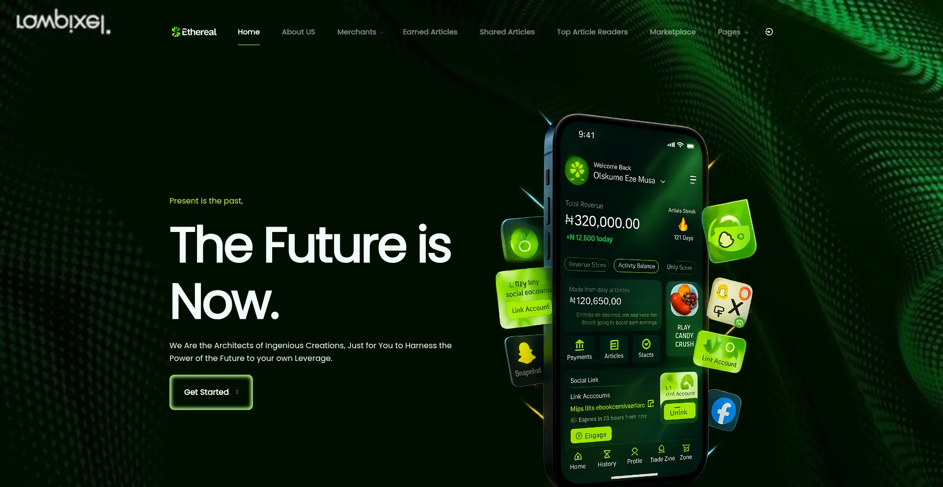 Website screenshot of Etherealweb.site