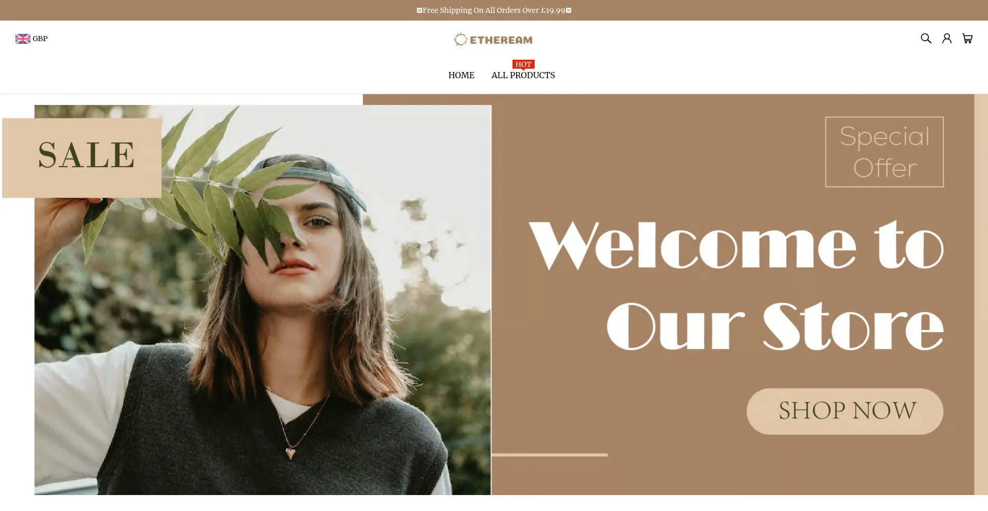 Website screenshot of Etheream.uk