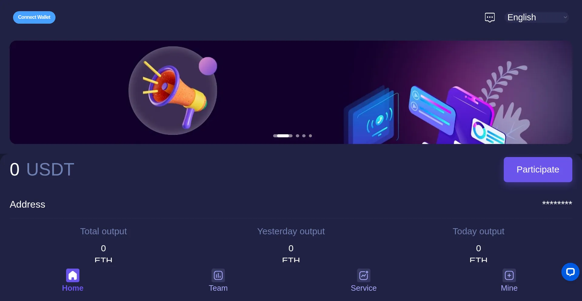 Website screenshot of Etherminex.com