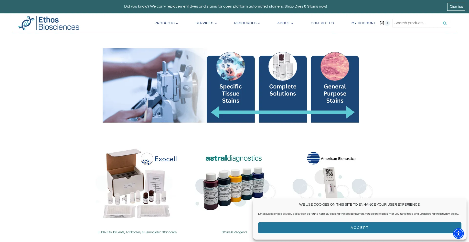 Ethosbiosciences.com Screenshot