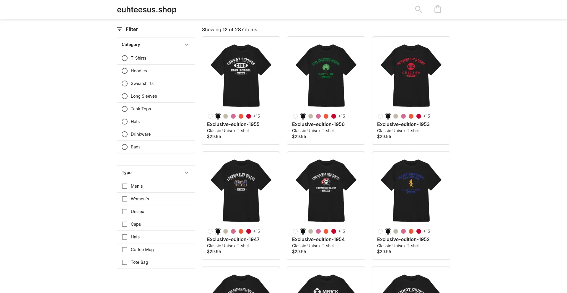 Euhteesus.shop Screenshot