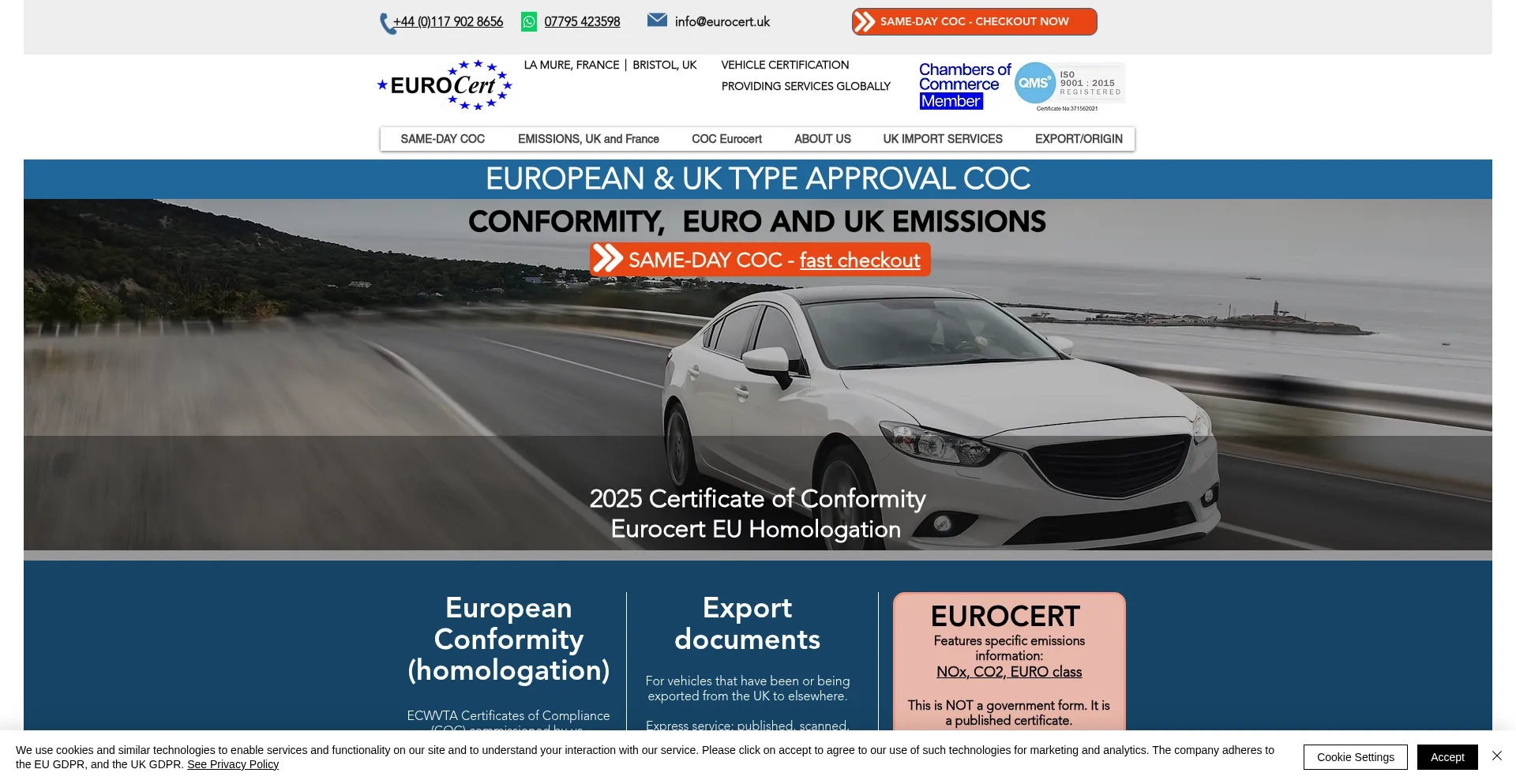 Eurocert.uk Screenshot