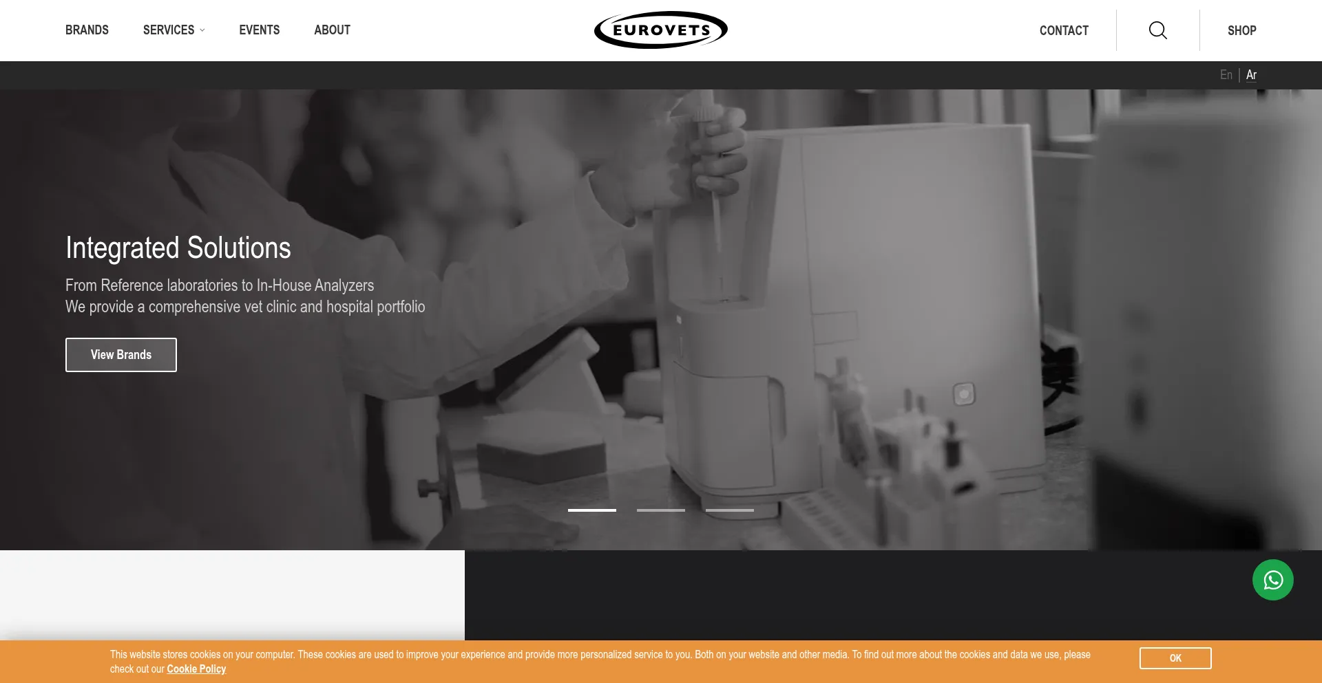 Website screenshot of Eurovetsworld.com