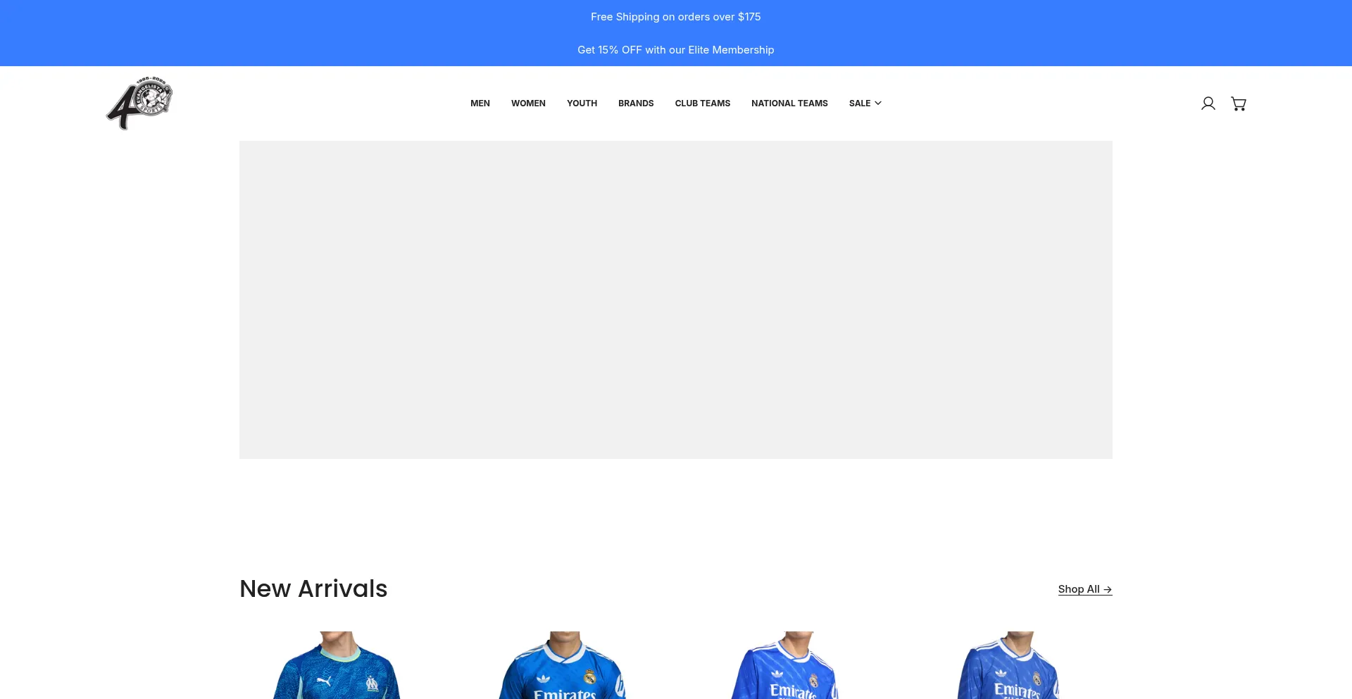 Website screenshot of Evangelistasports.com