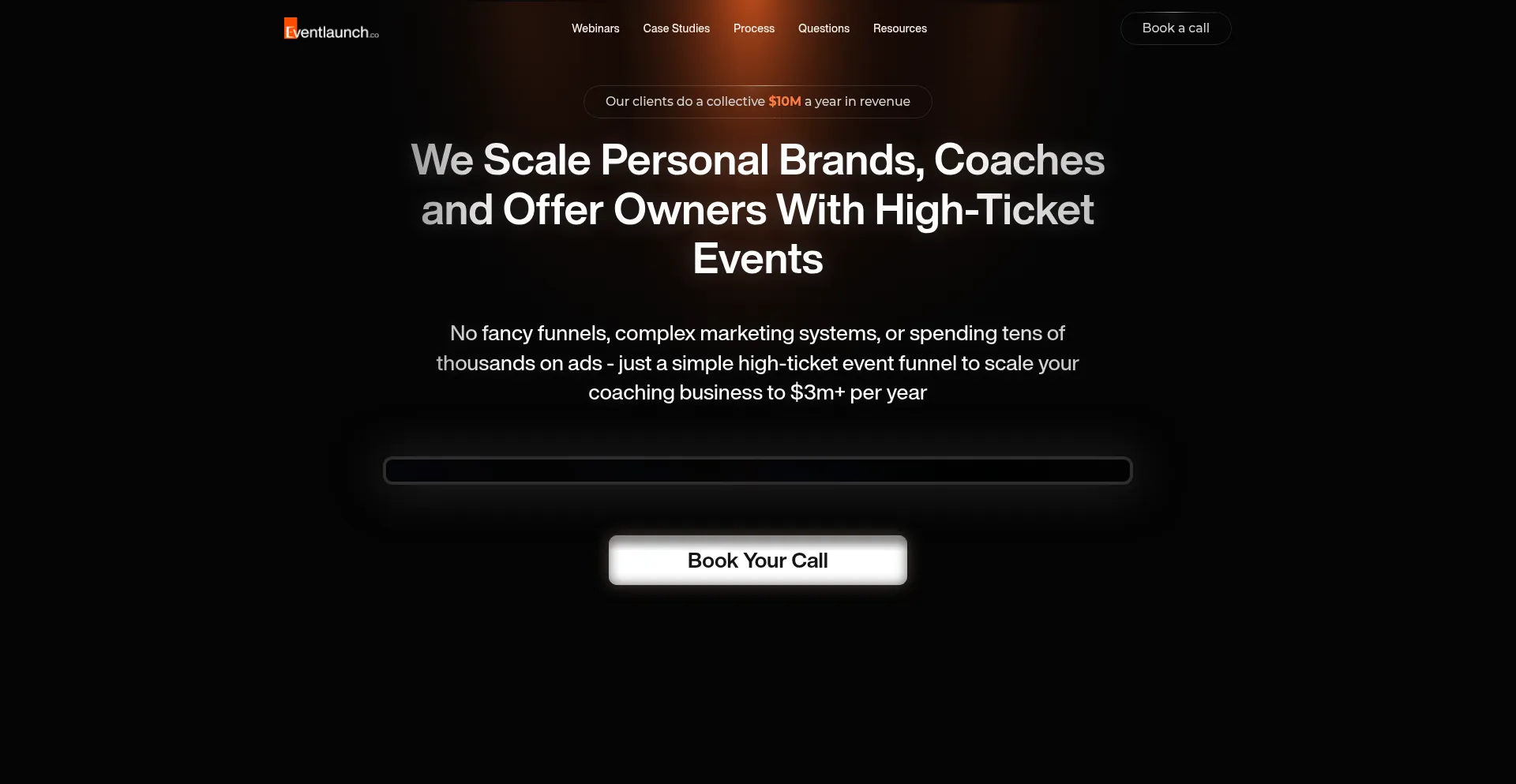 Website screenshot of Eventlaunch.co