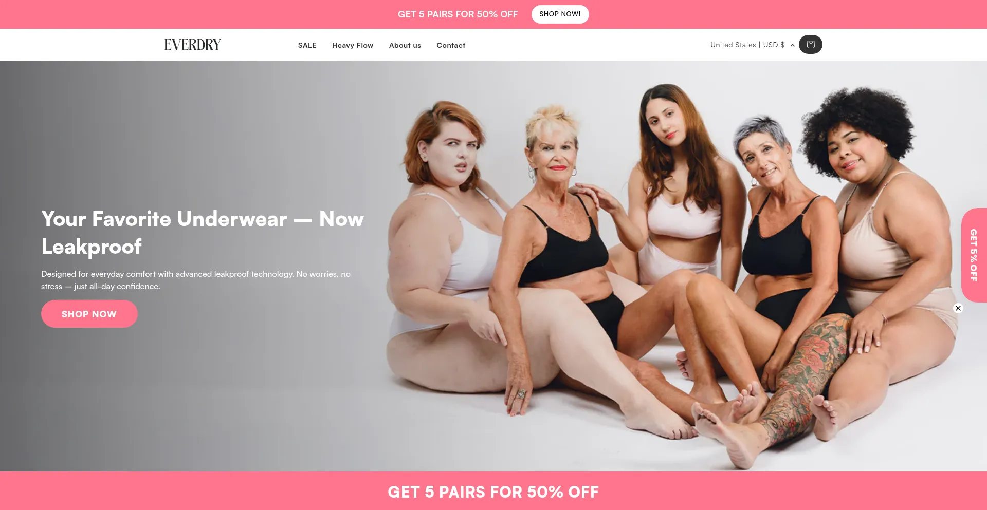 Website screenshot of Ever-dry.com