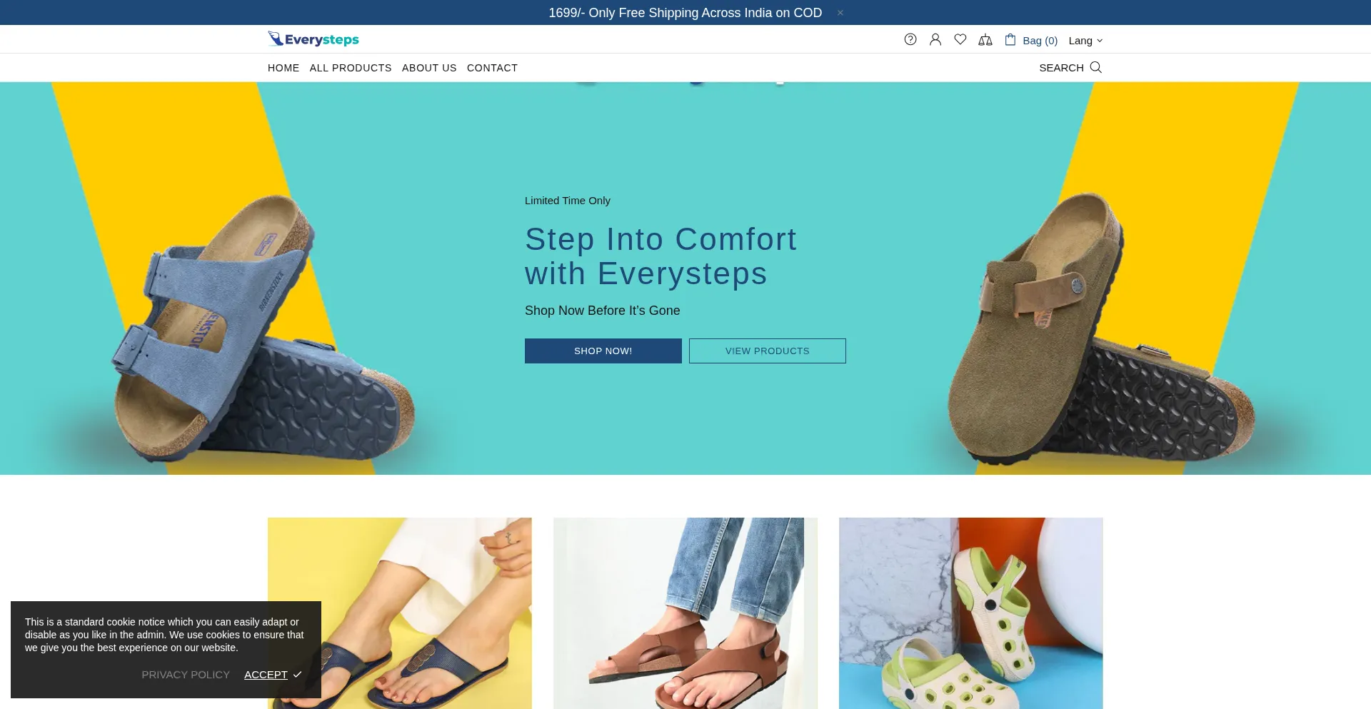 Everystepss.com Screenshot