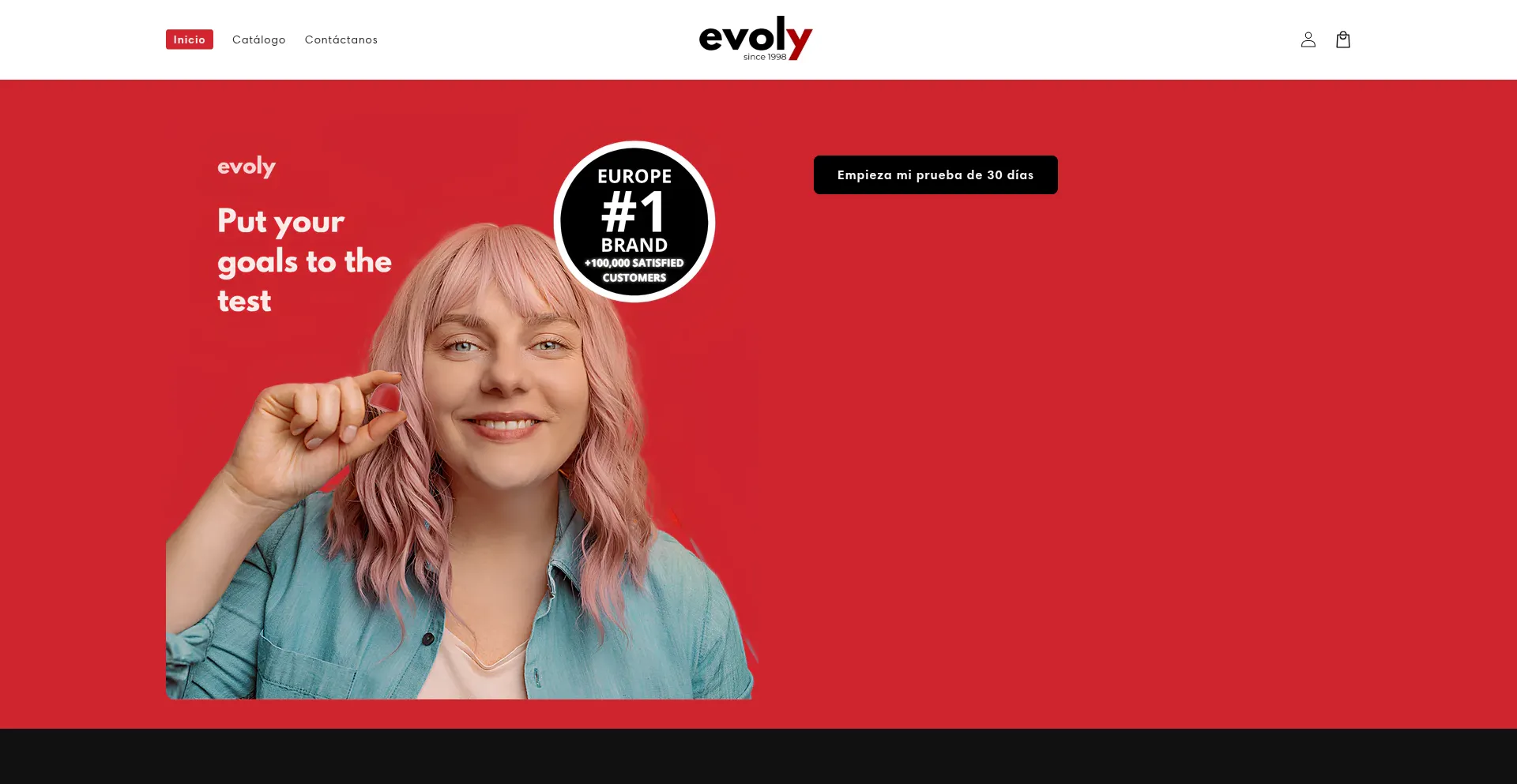 Website screenshot of Evolyue.shop