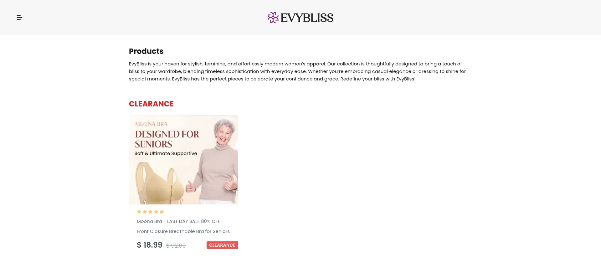 Evybliss.com Screenshot