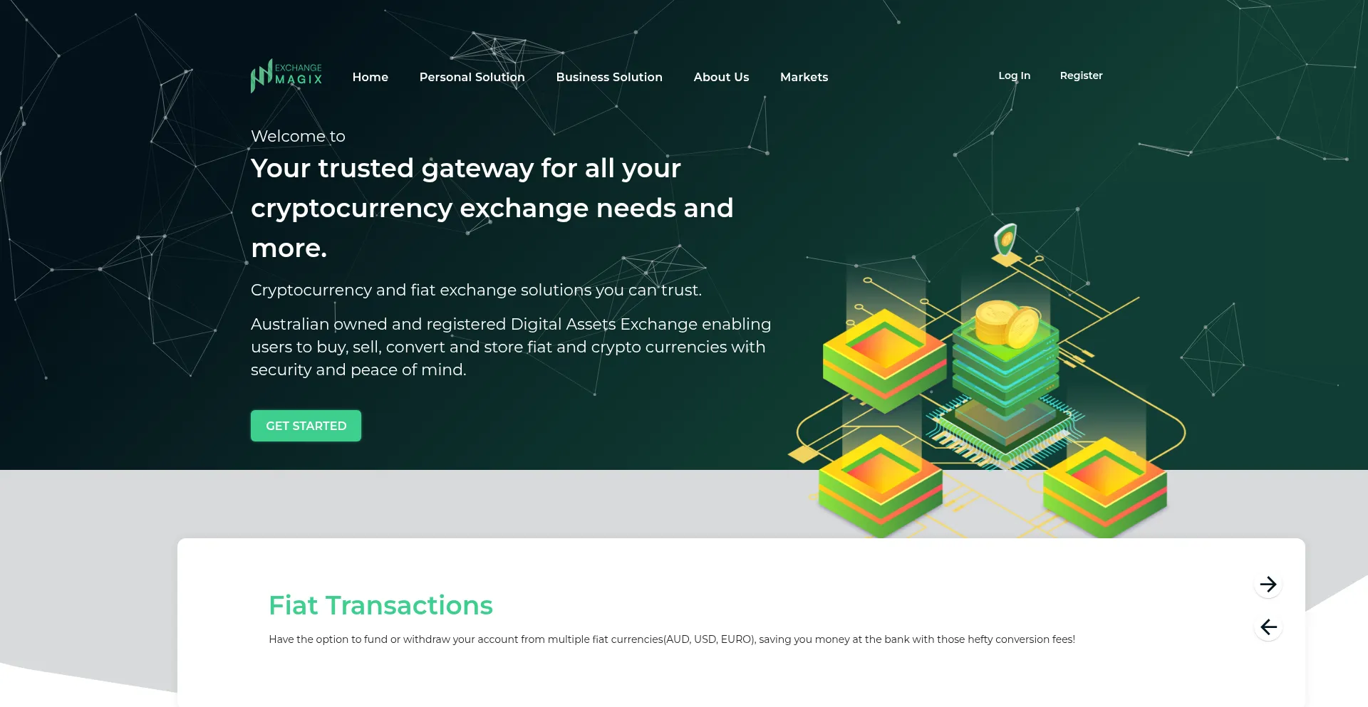 Website screenshot of Exchangemagix.com