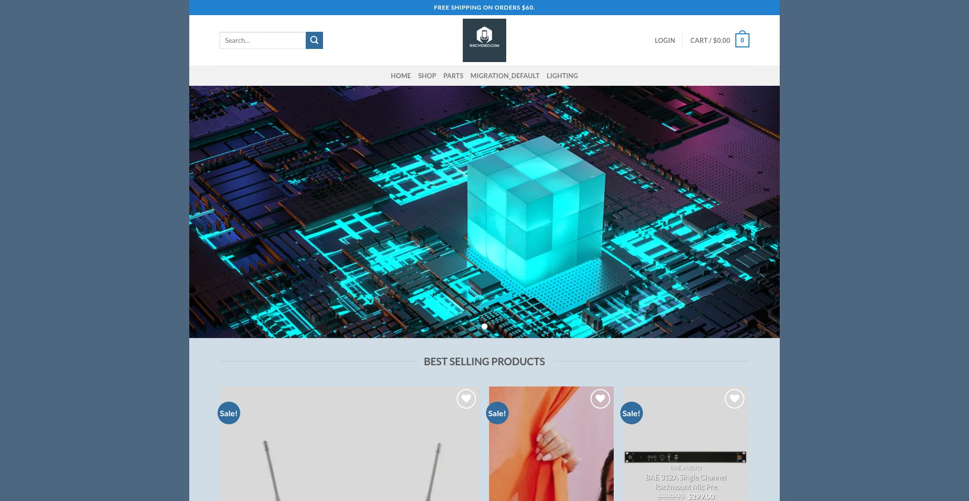Website screenshot of Excvideo.com