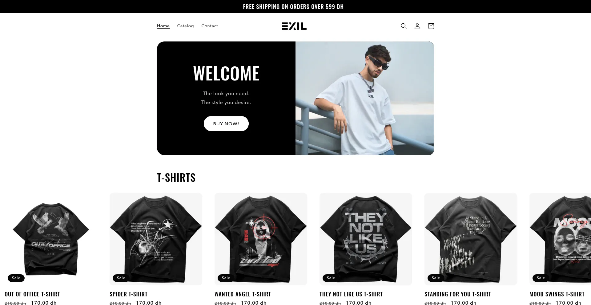 Website screenshot of Exil.ma