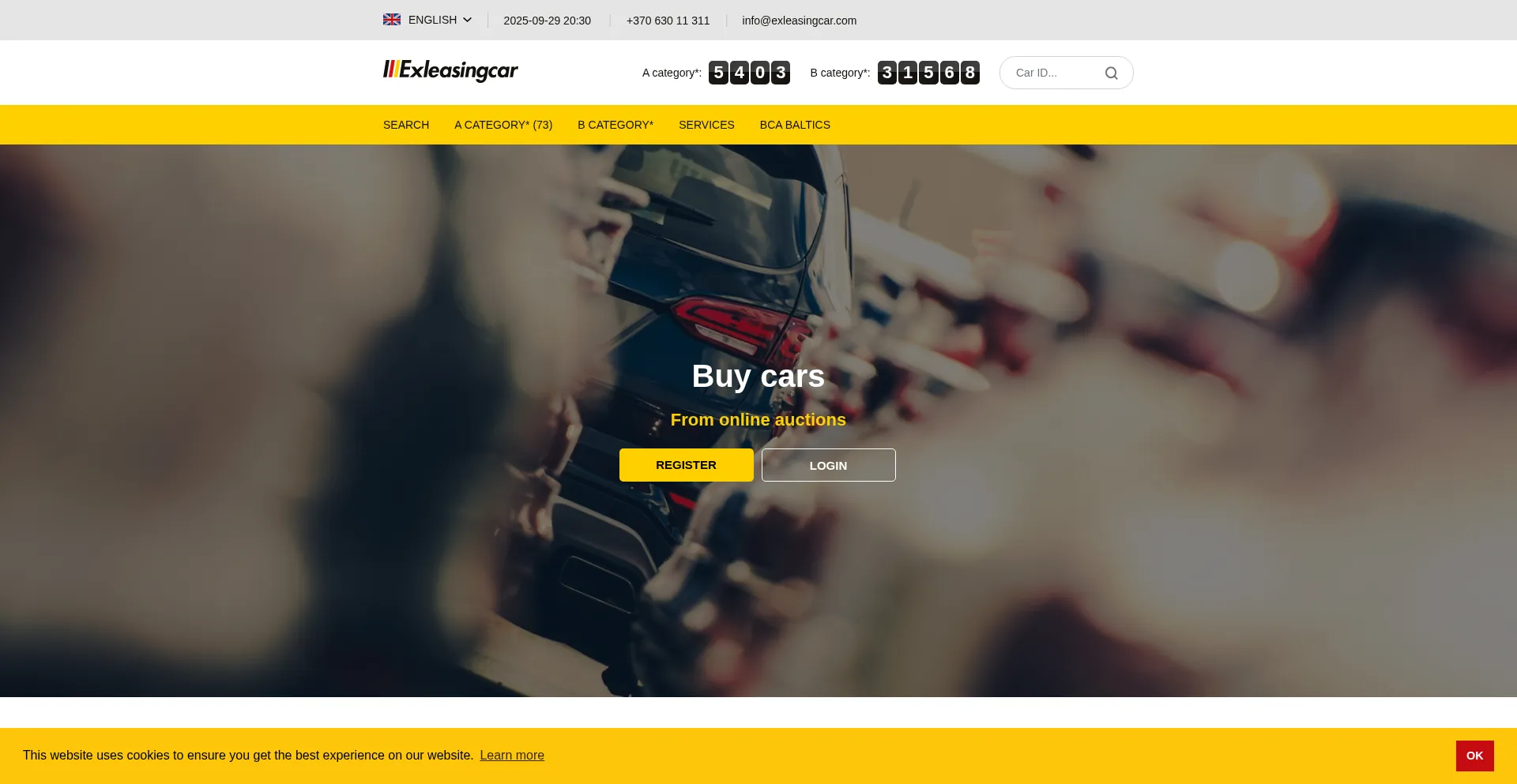 Exleasingcar.com Screenshot
