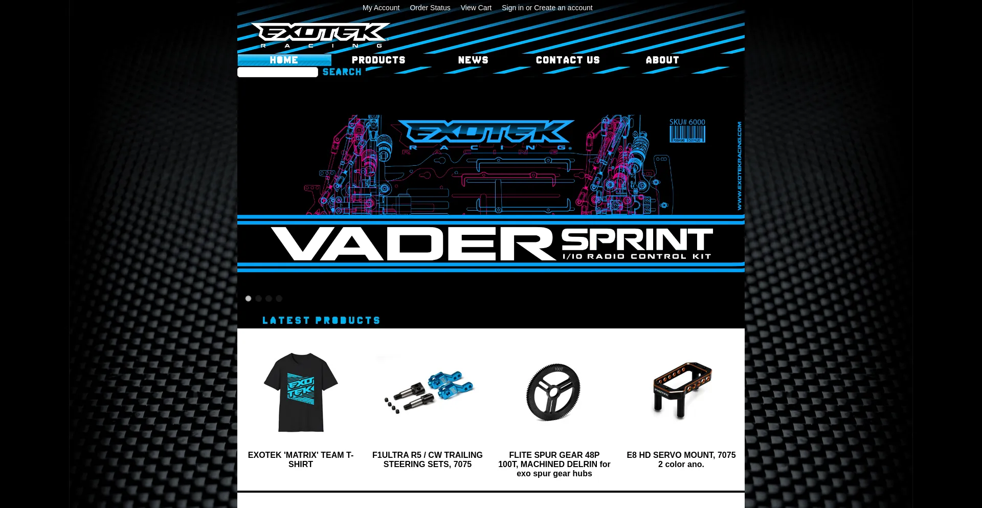 Website screenshot of Exotekracing.com