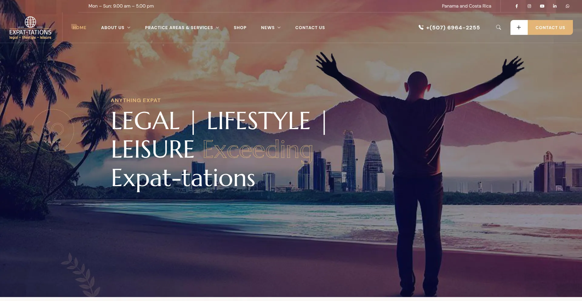 Website screenshot of Expat-tations.com