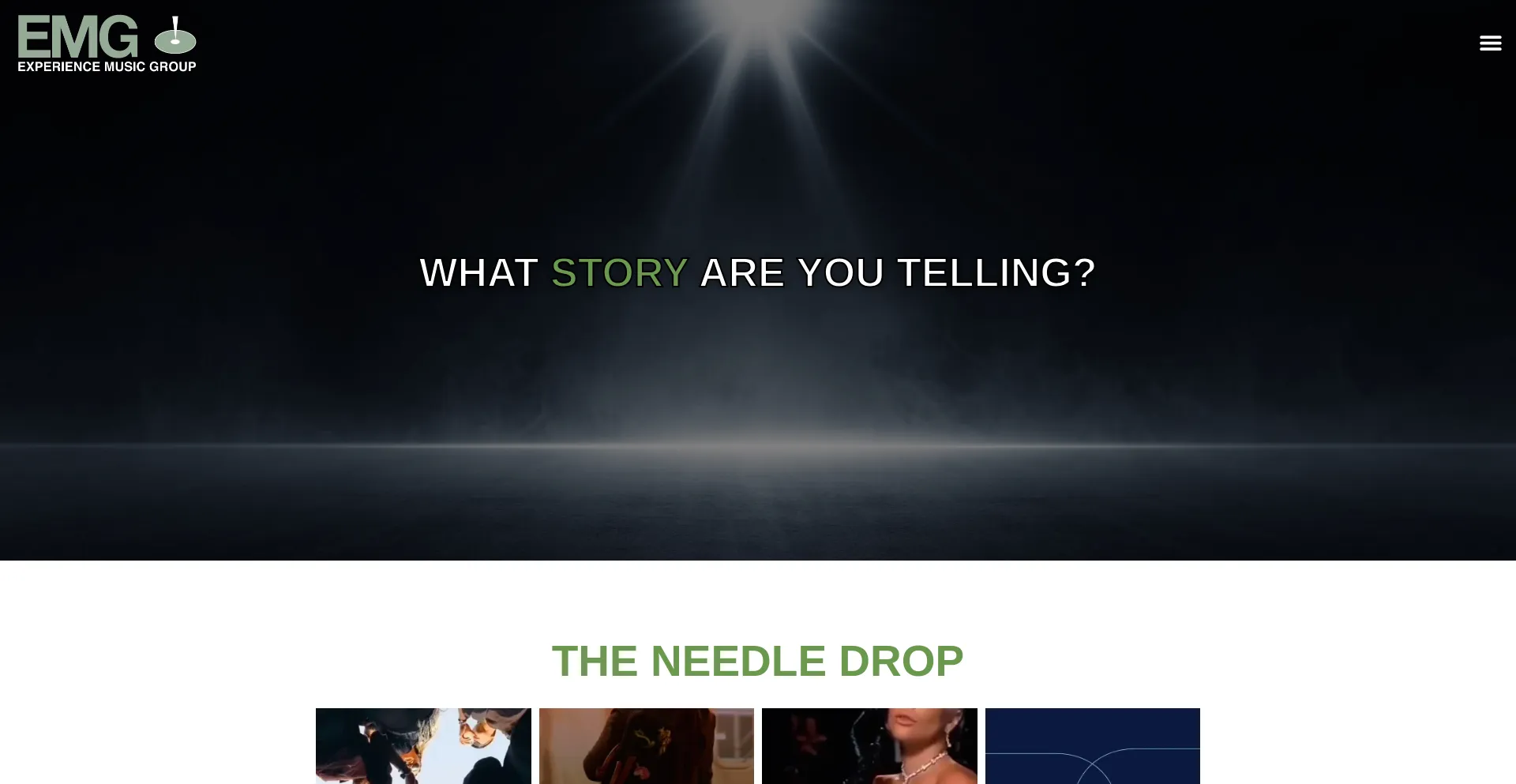 Website screenshot of Experiencemusicgroup.com