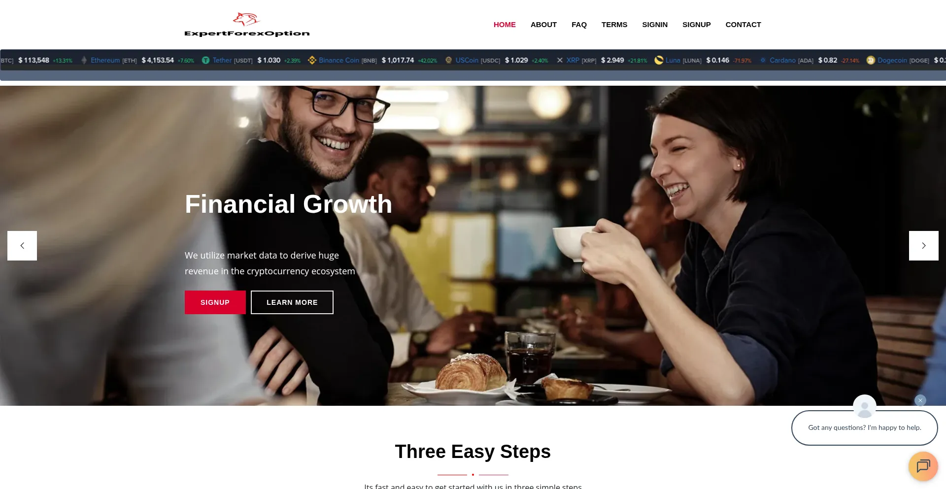 Expertforexoption.com Screenshot