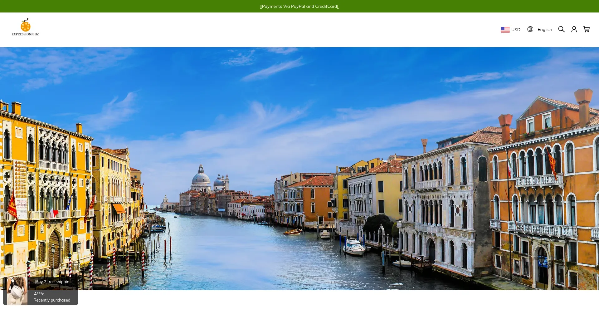 Website screenshot of Expressionphiz.com