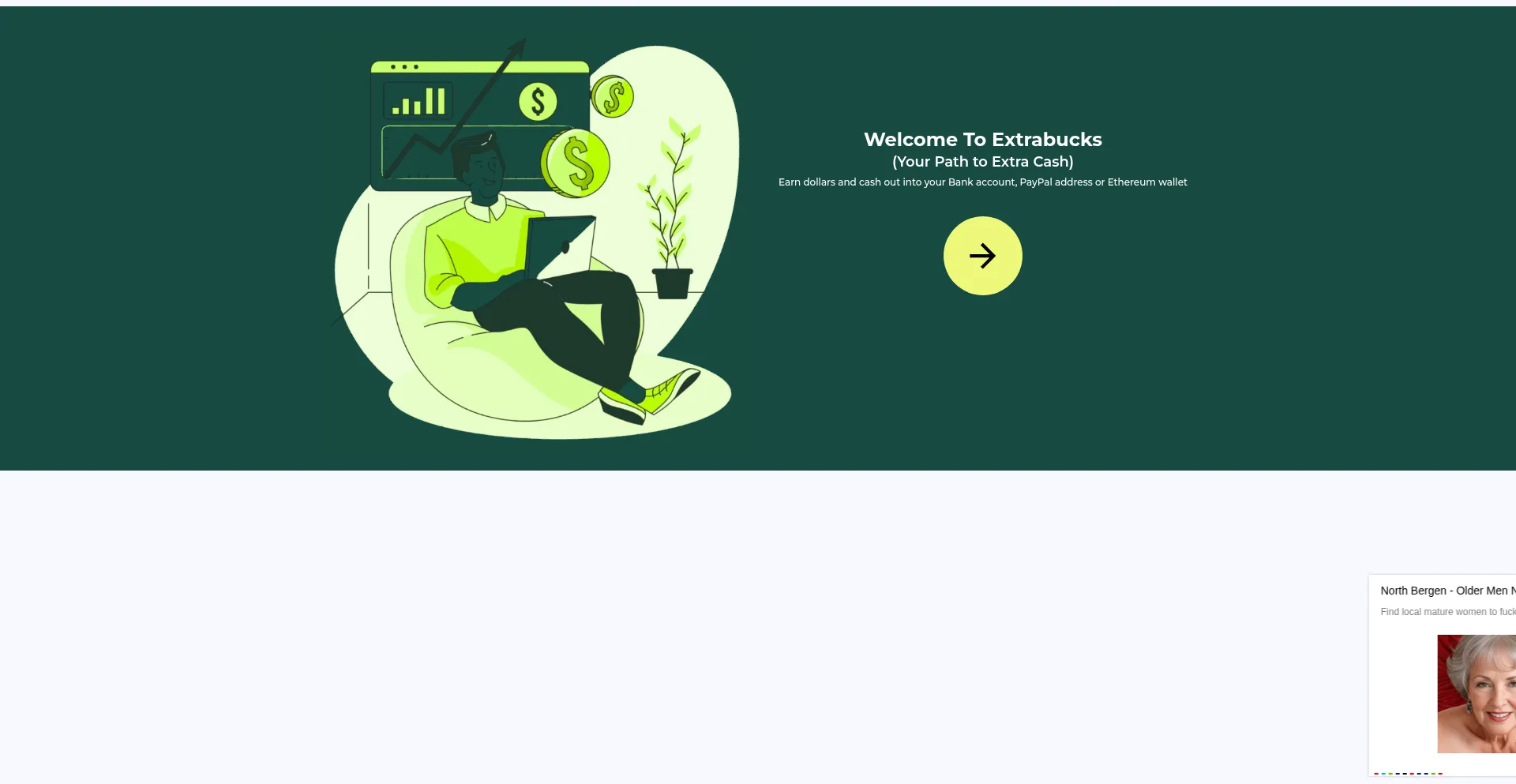 Website screenshot of Extrabuck.xyz