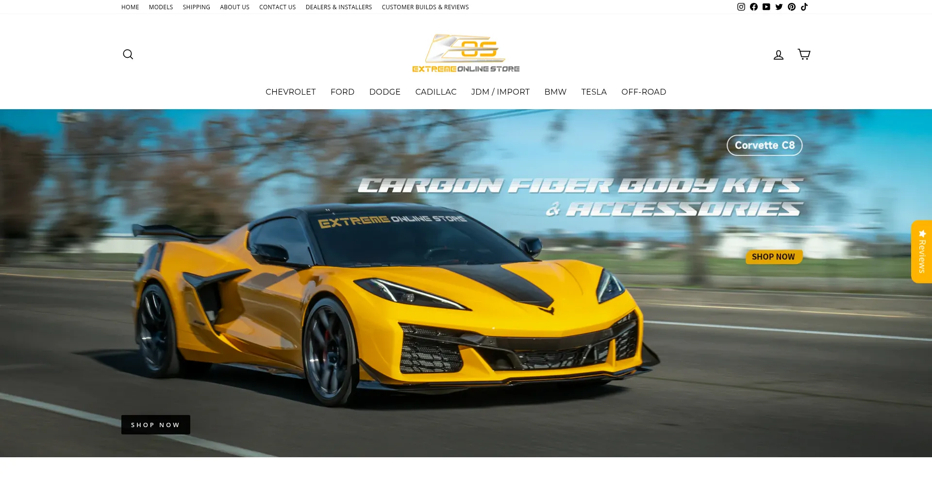 Website screenshot of Extremeonlinestore.com