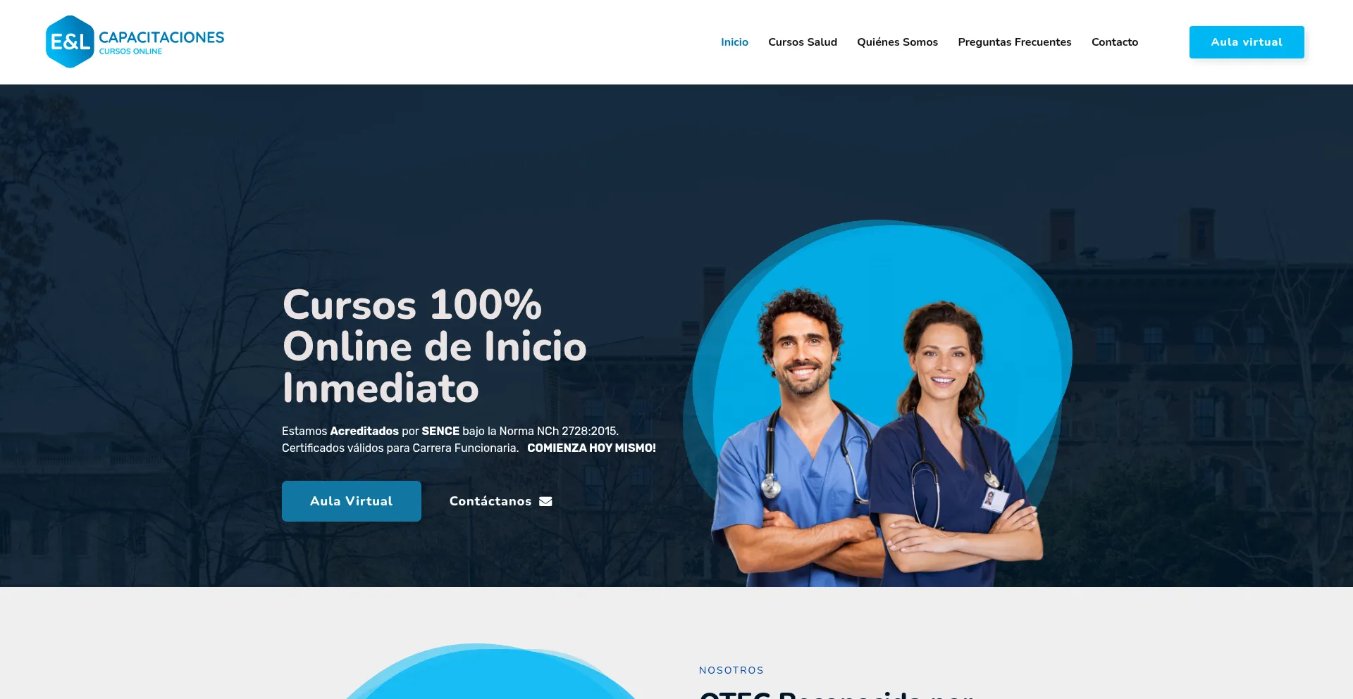 Website screenshot of Eylcapacitaciones.cl