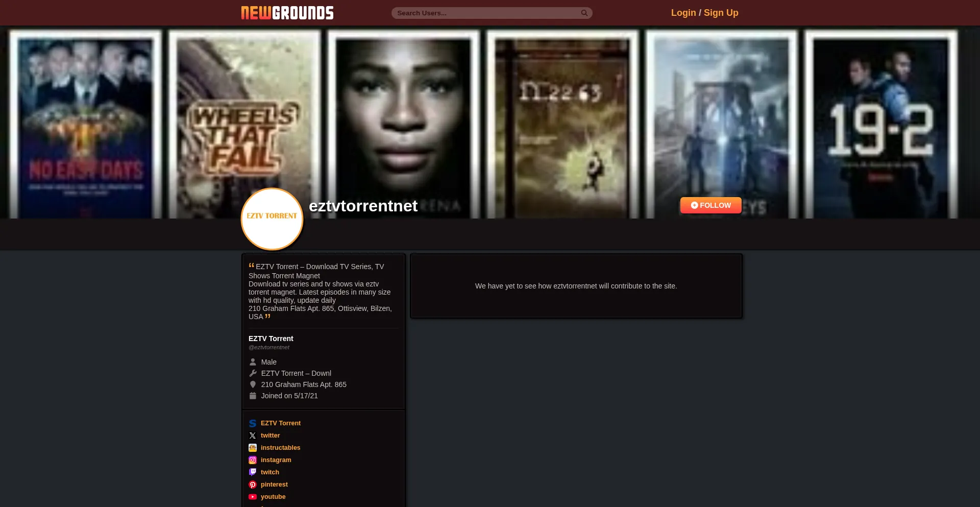 Eztvtorrentnet.newgrounds.com