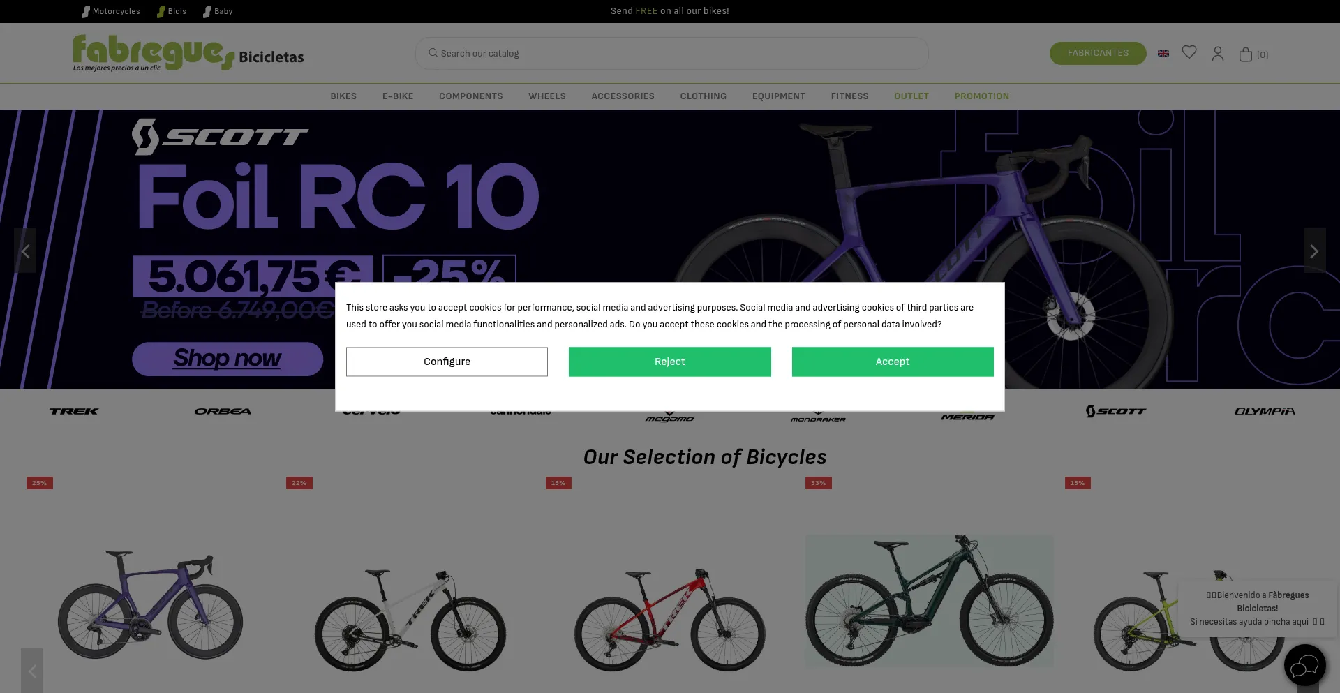Fabreguesbicicletas.com Screenshot
