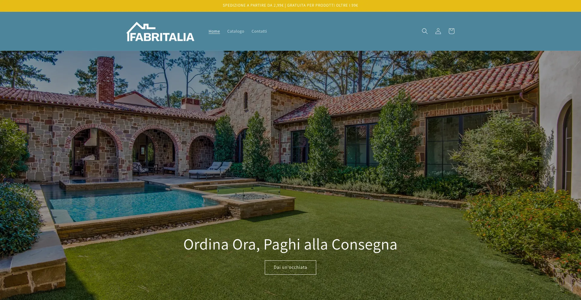 Website screenshot of Fabritalia.com