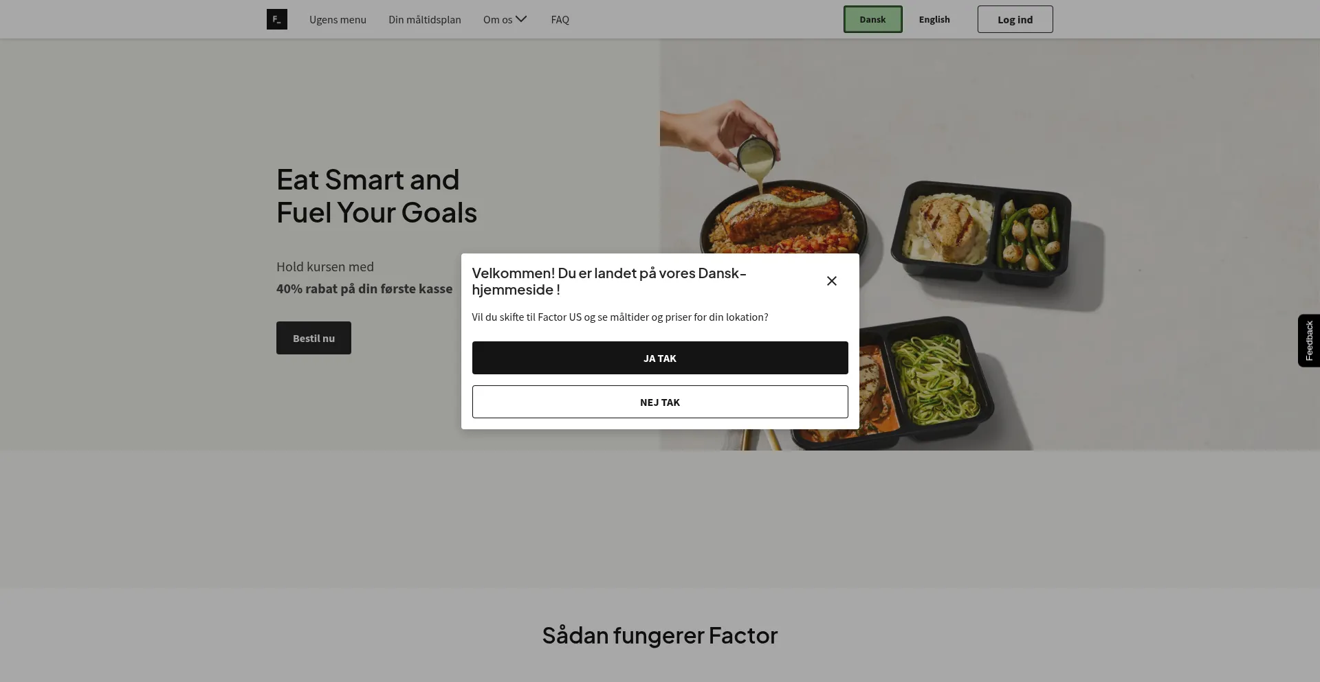 Factormeals.dk Screenshot