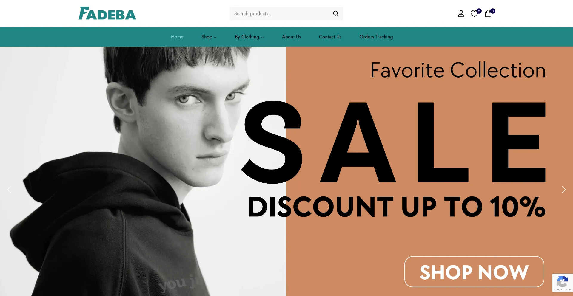 Website screenshot of Fadeba.com