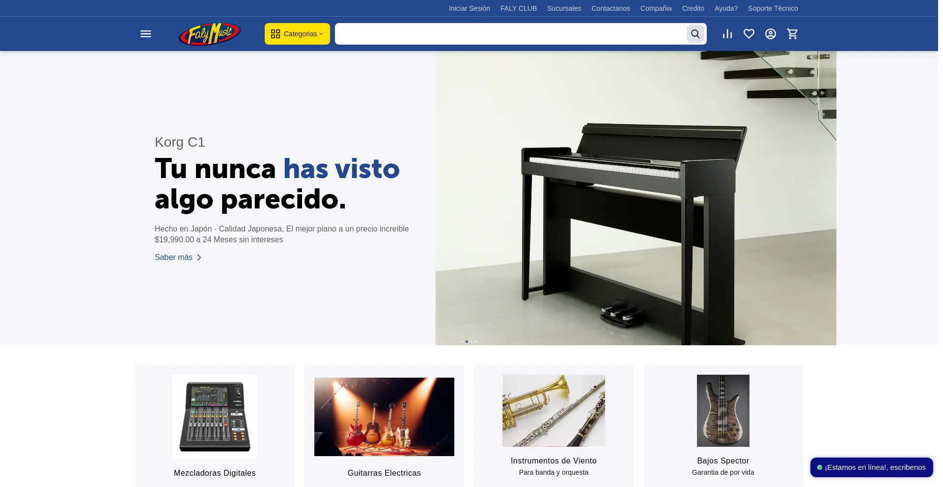 Website screenshot of Falymusic.com