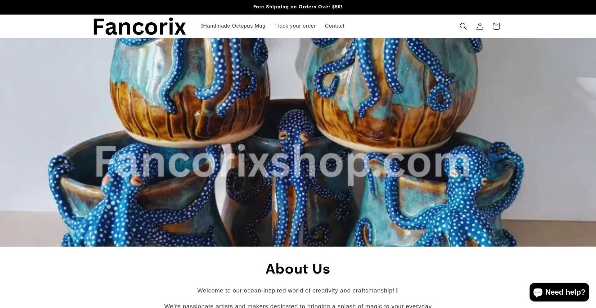 Website screenshot of Fancorixshop.com