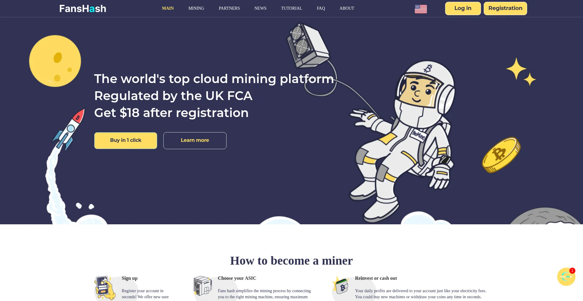Website screenshot of Fanshash.org