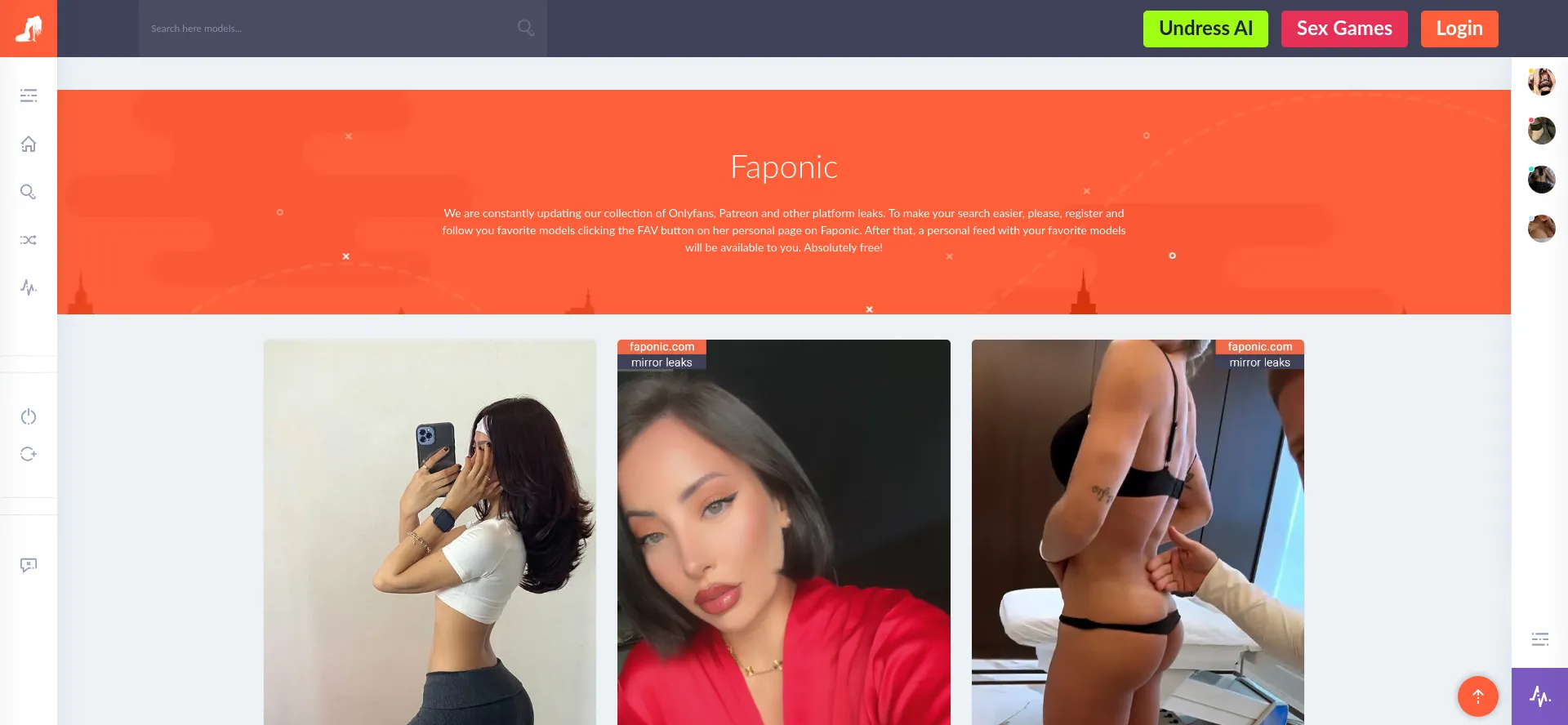 Website screenshot of Faponic.com
