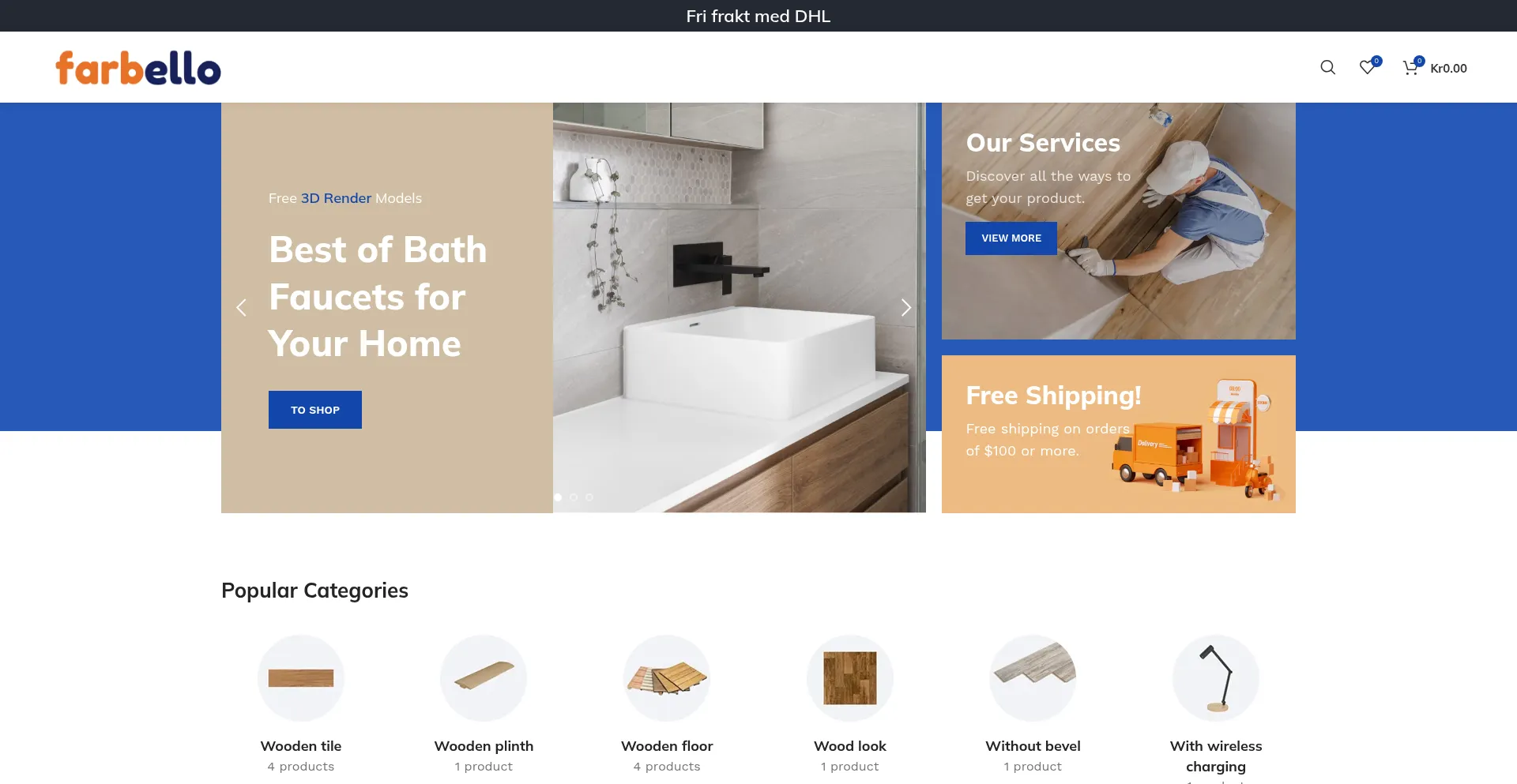 Website screenshot of Farbello.shop