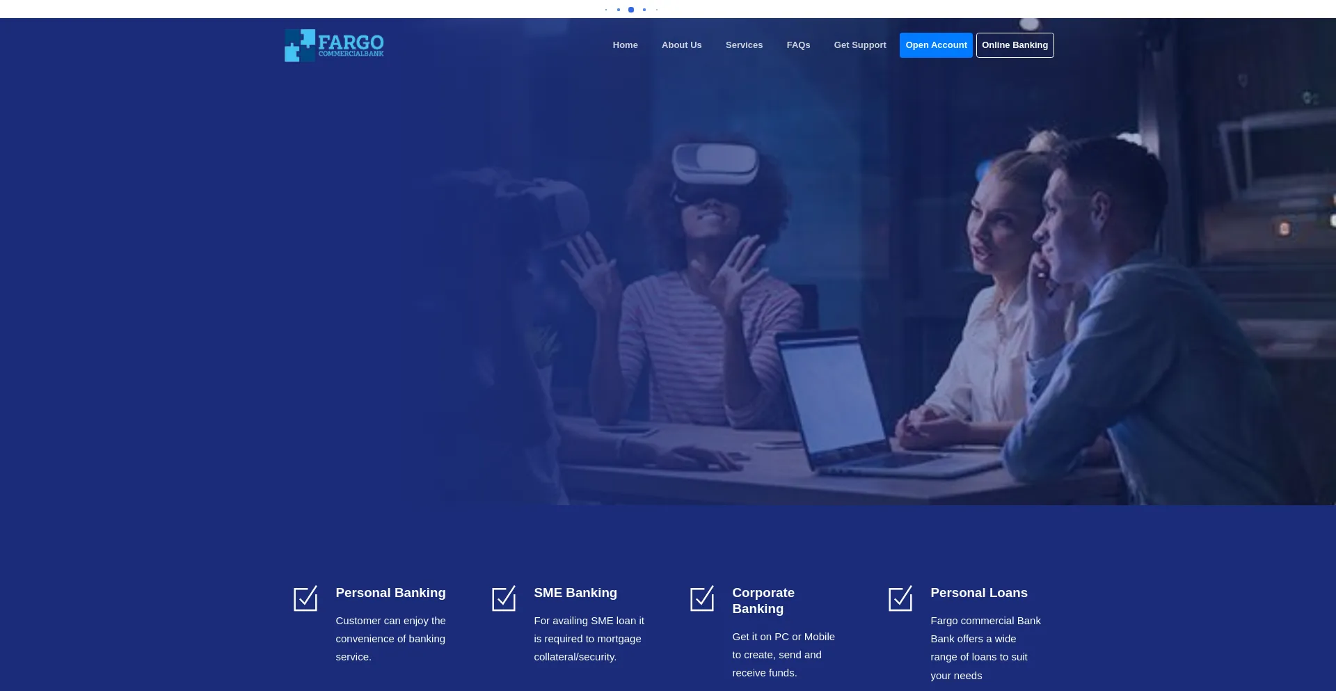 Website screenshot of Fargocommercialfcu.info