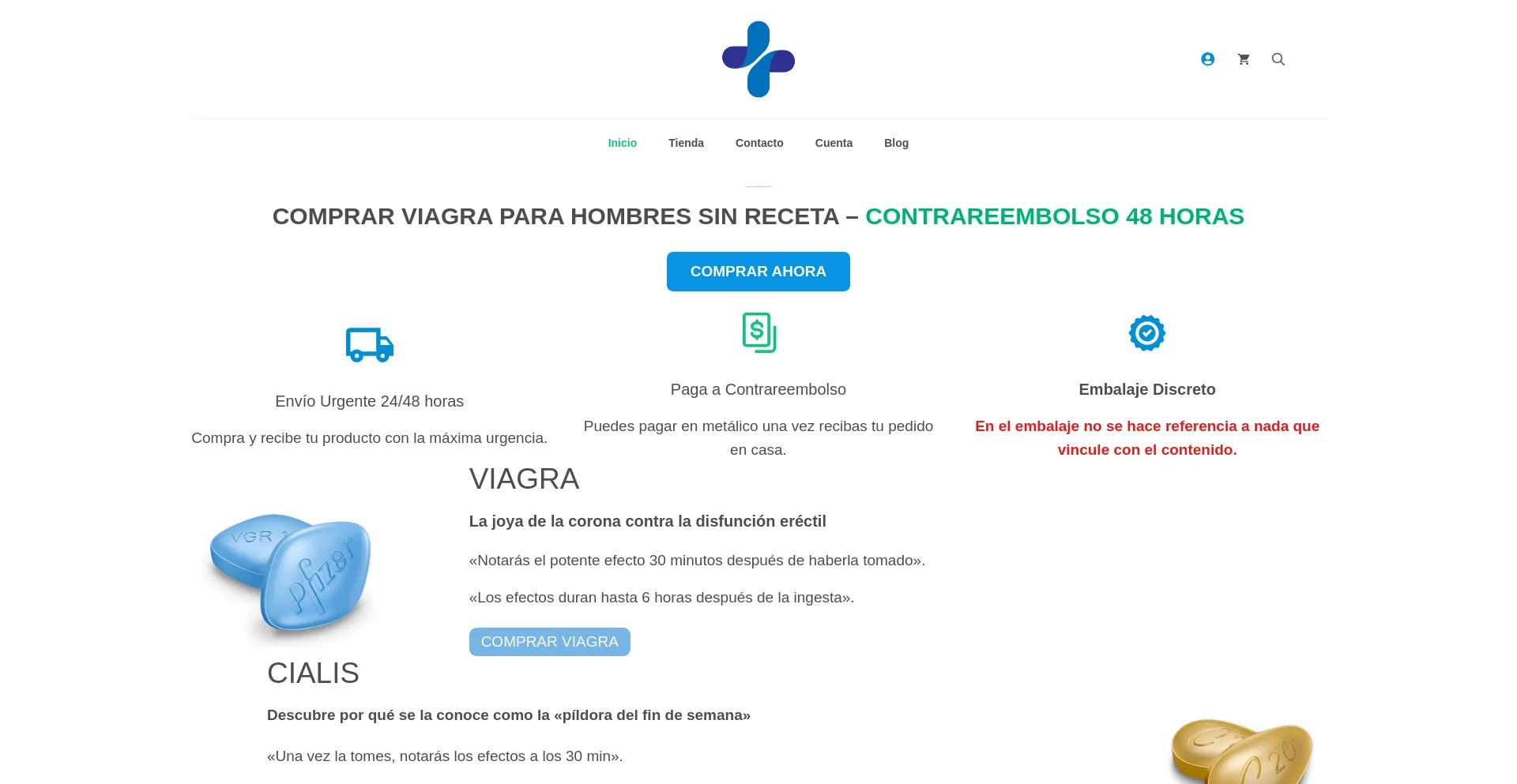 Website screenshot of Farmaciafando.com