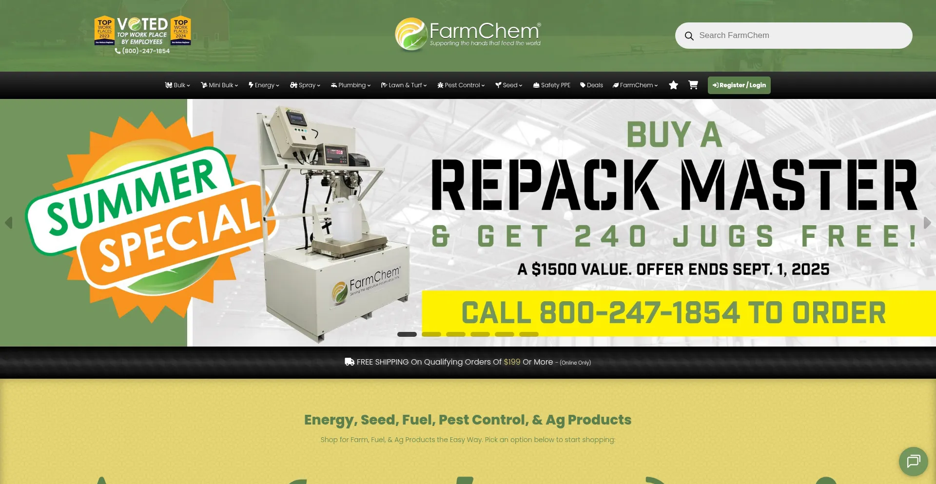 Website screenshot of Farmchem.com