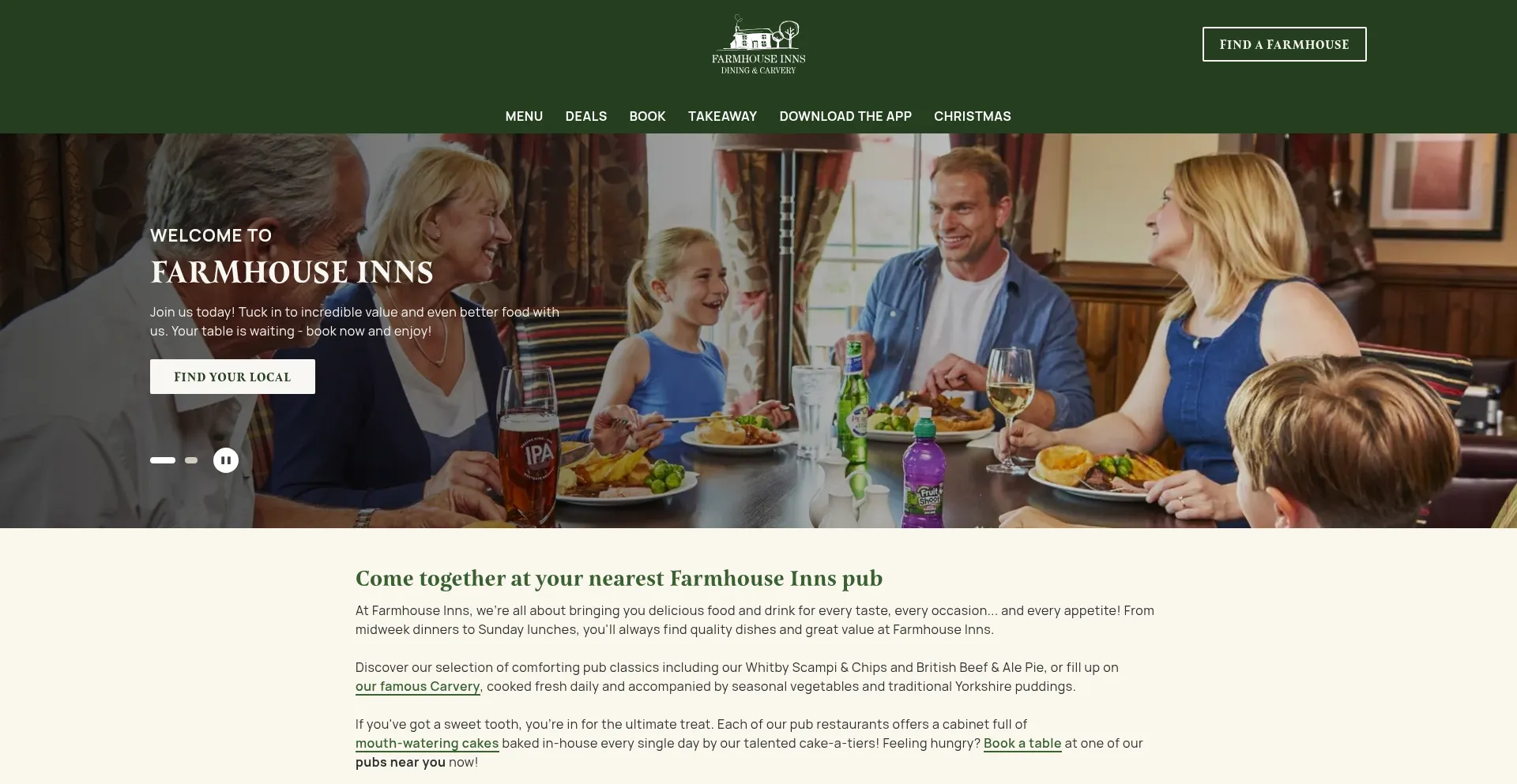 Farmhouseinns.co.uk Screenshot