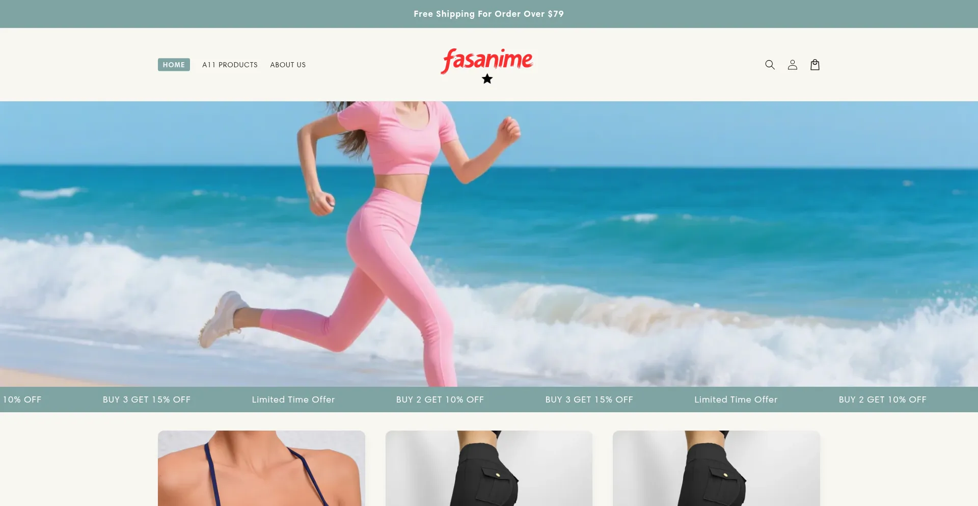 Website screenshot of Fasanime.com