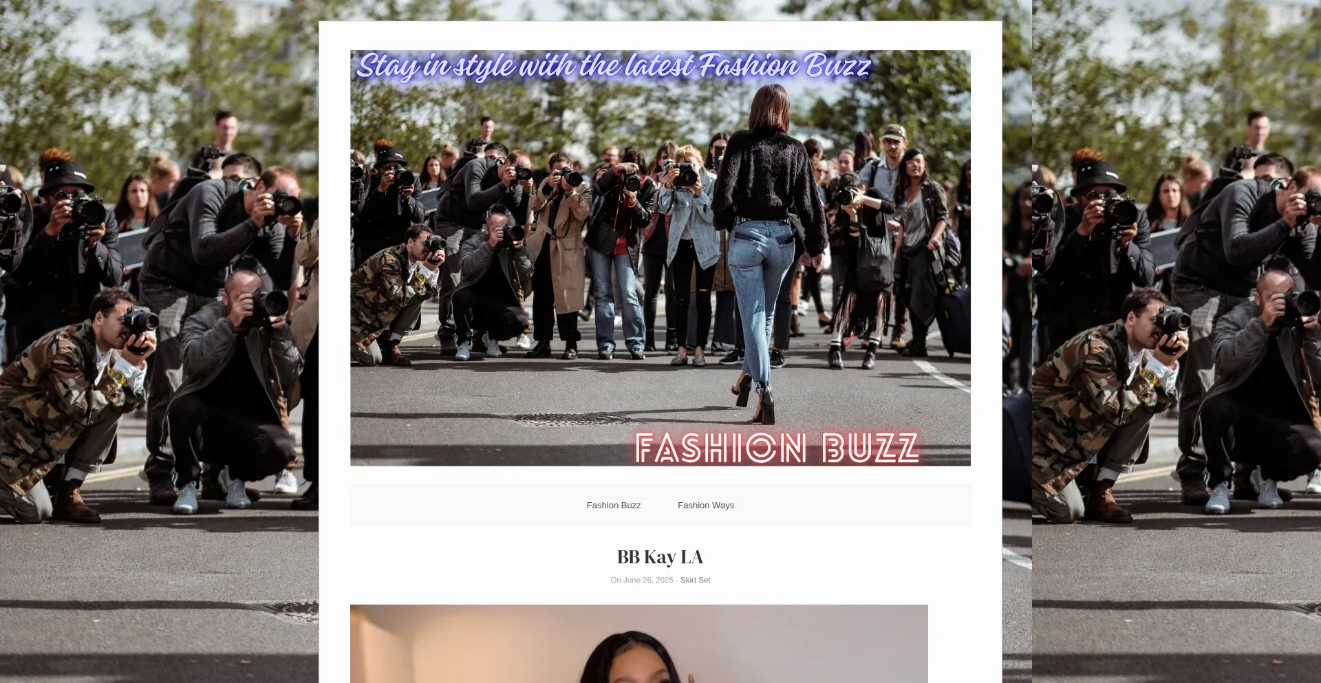Website screenshot of Fashionbuzz.tv