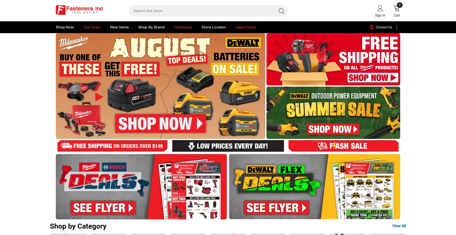 Website screenshot of Fastenersinc.net